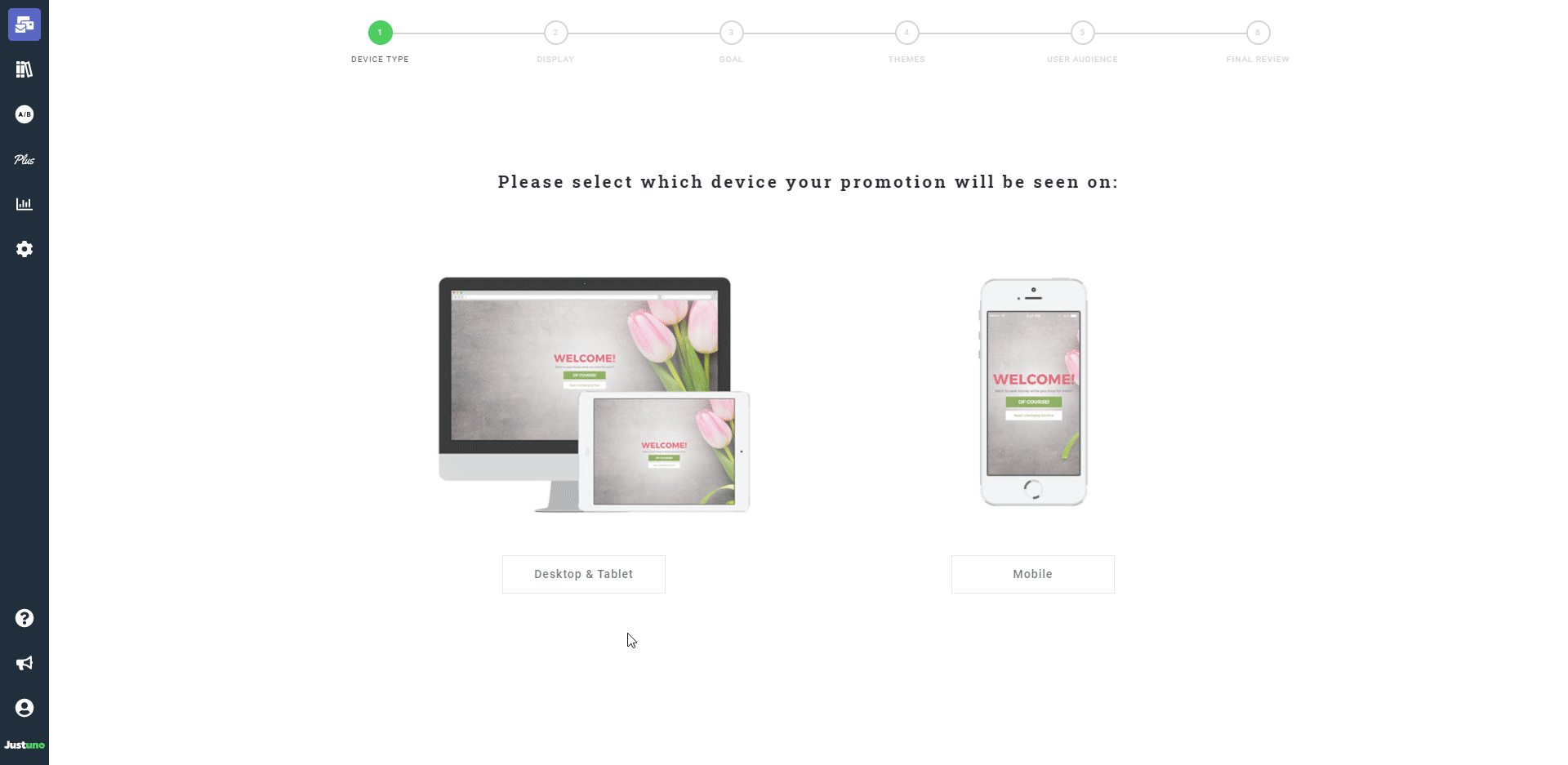 Create promotion 6 steps