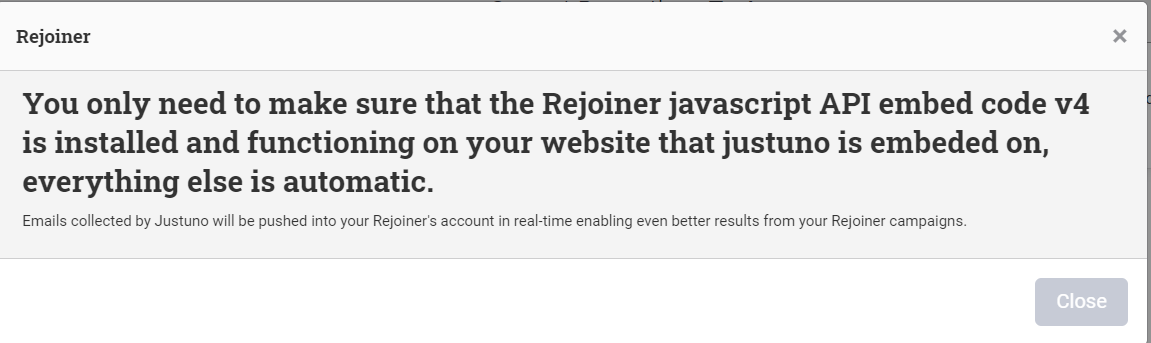 Rejoiner automatic connection
