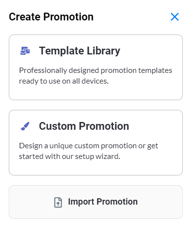 type of new promotion
