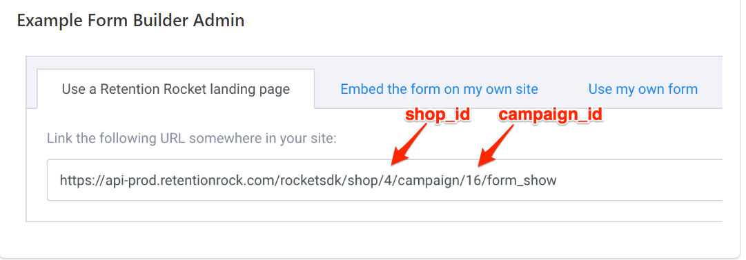 Find the shop ID and campaign ID