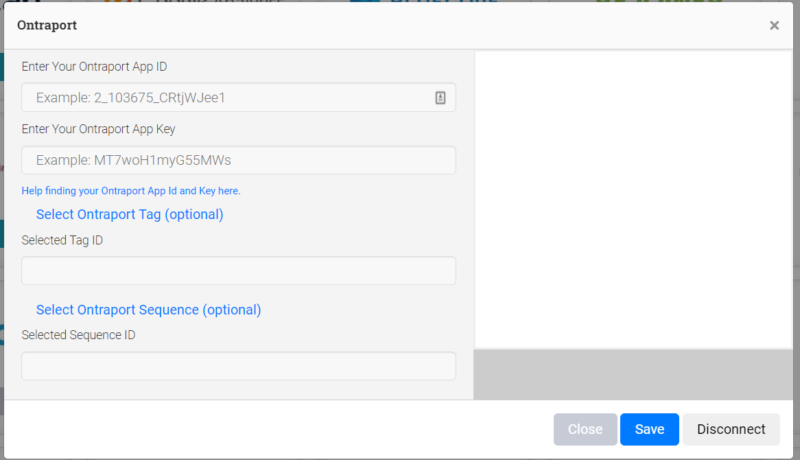 Ontraport-Credentials