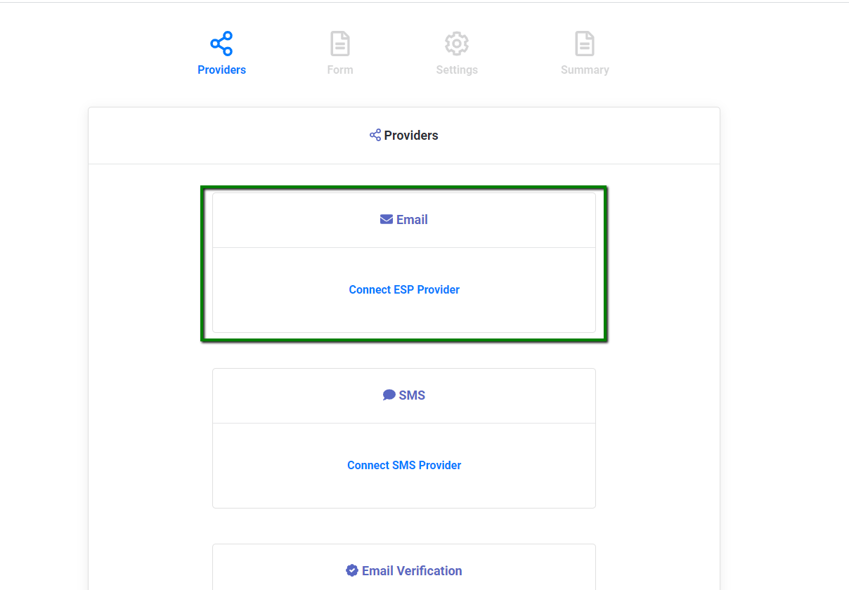 Change Provider: Connect ESP Provider