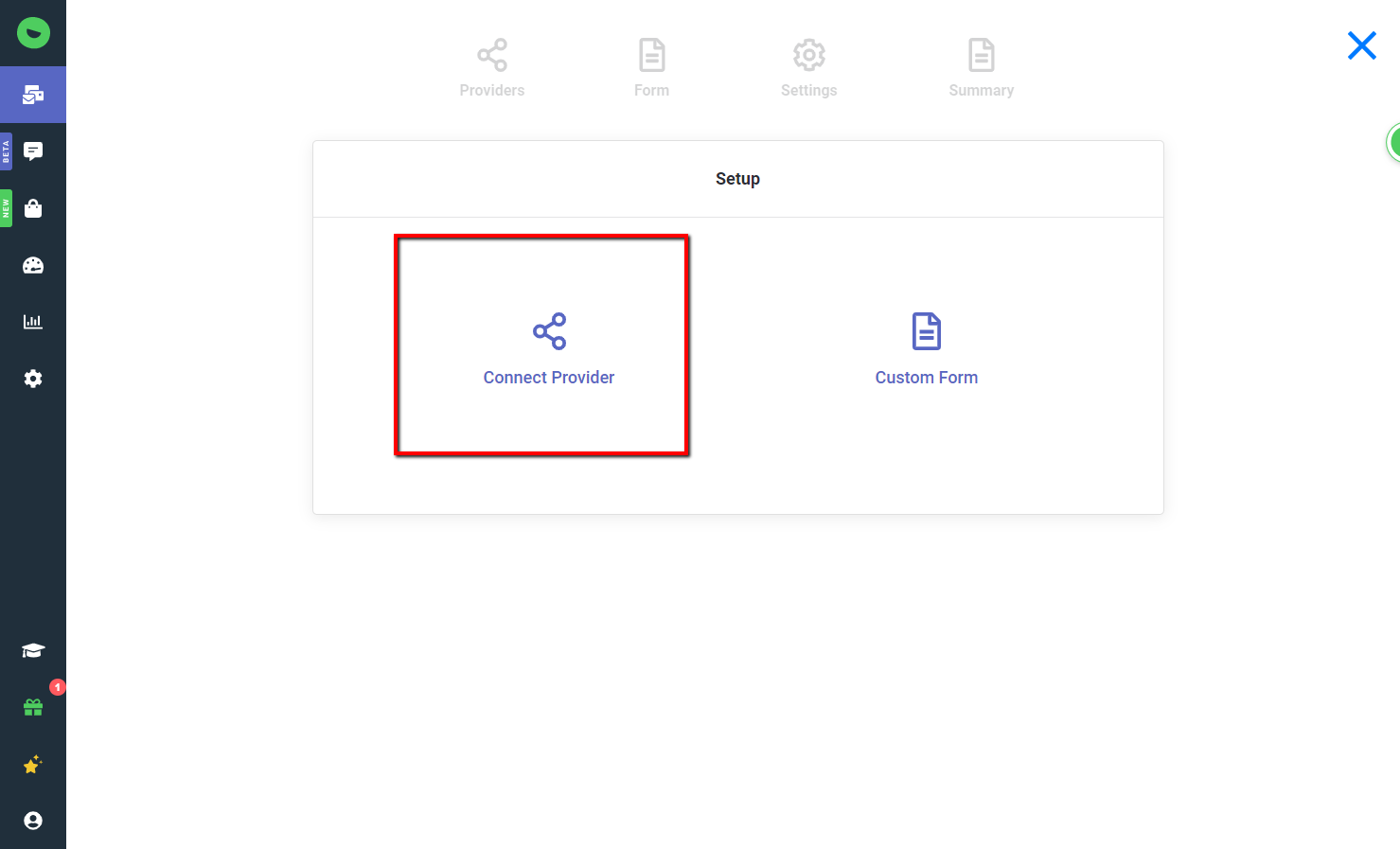 Setup: Connect Provider