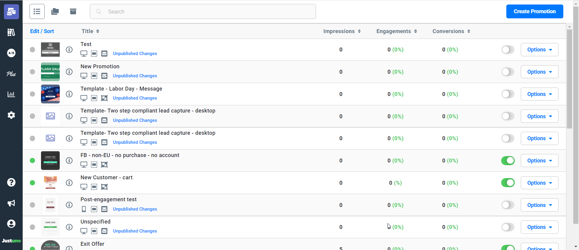 Download collected emails for a promotion