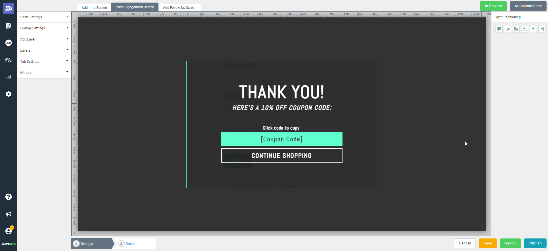 GIF of how to save a version for recovery