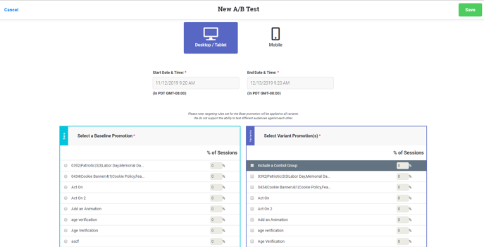a/b test justuno slot machine