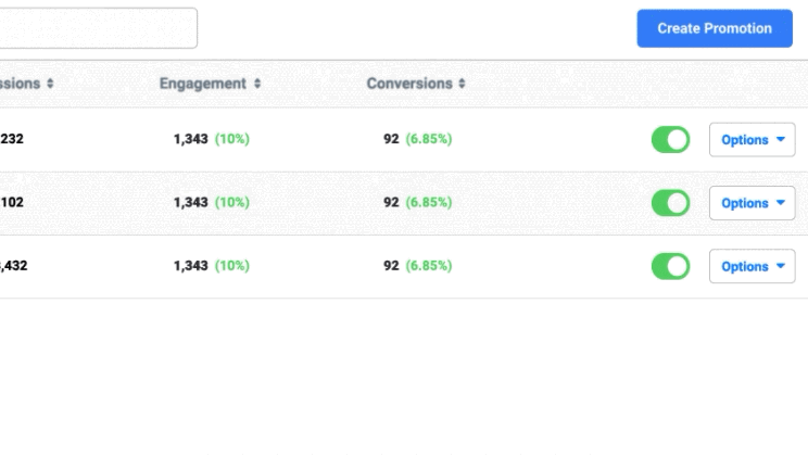 Gif of old promotion editing options versus new