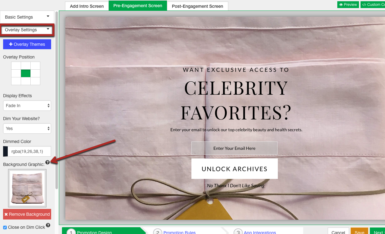 upload background image