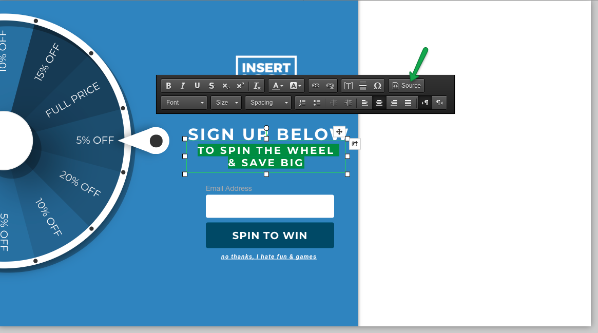 higlight text and source