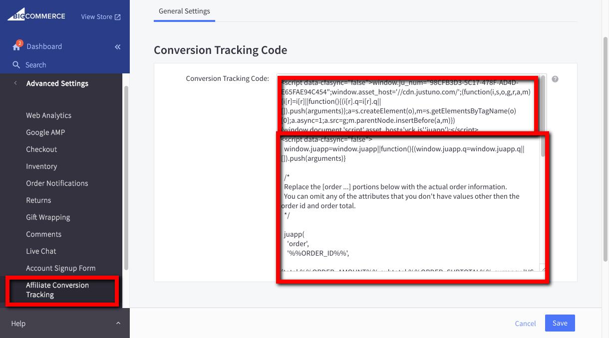 affiliate conversion tracking
