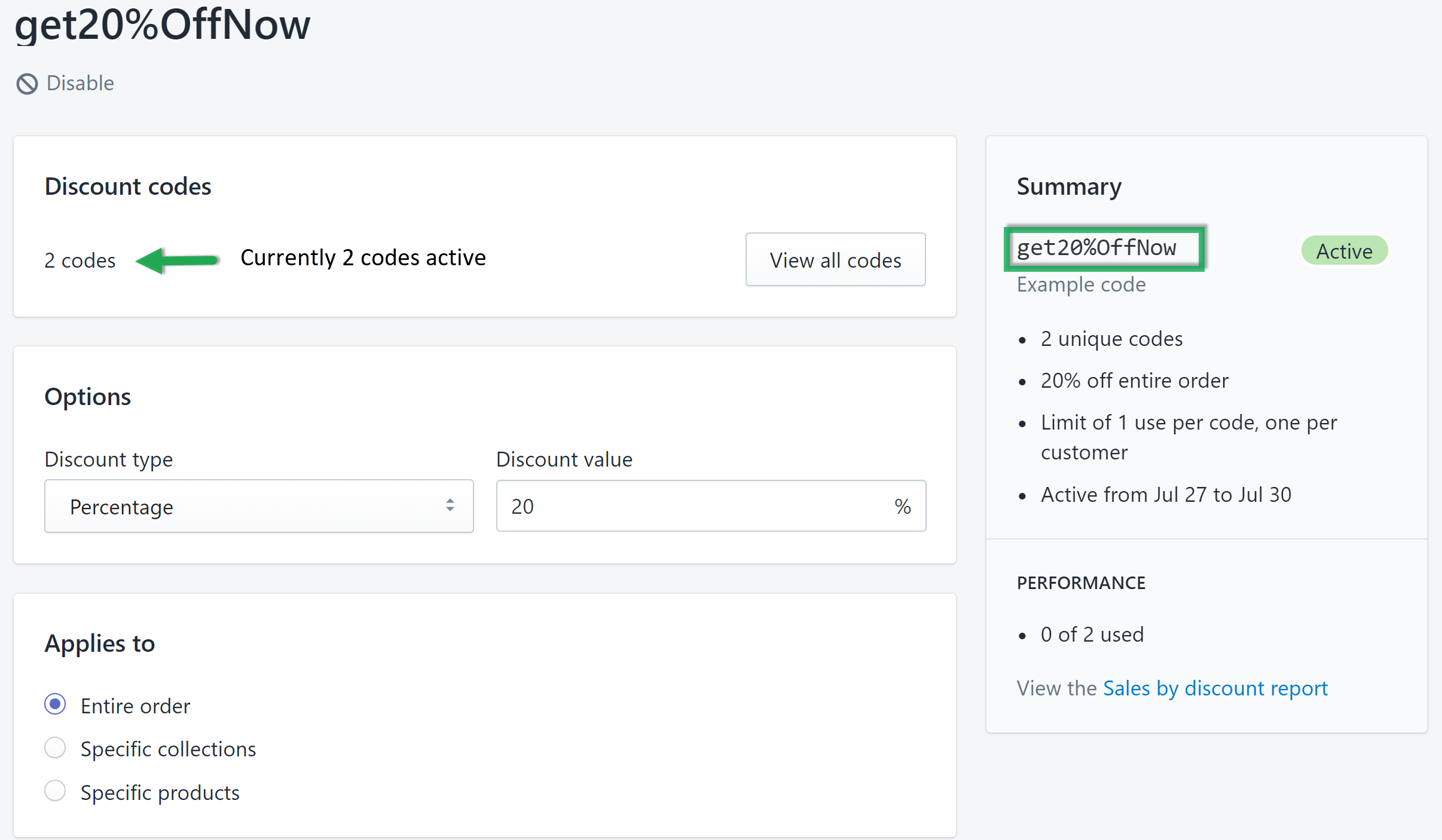 Finish selecting discount