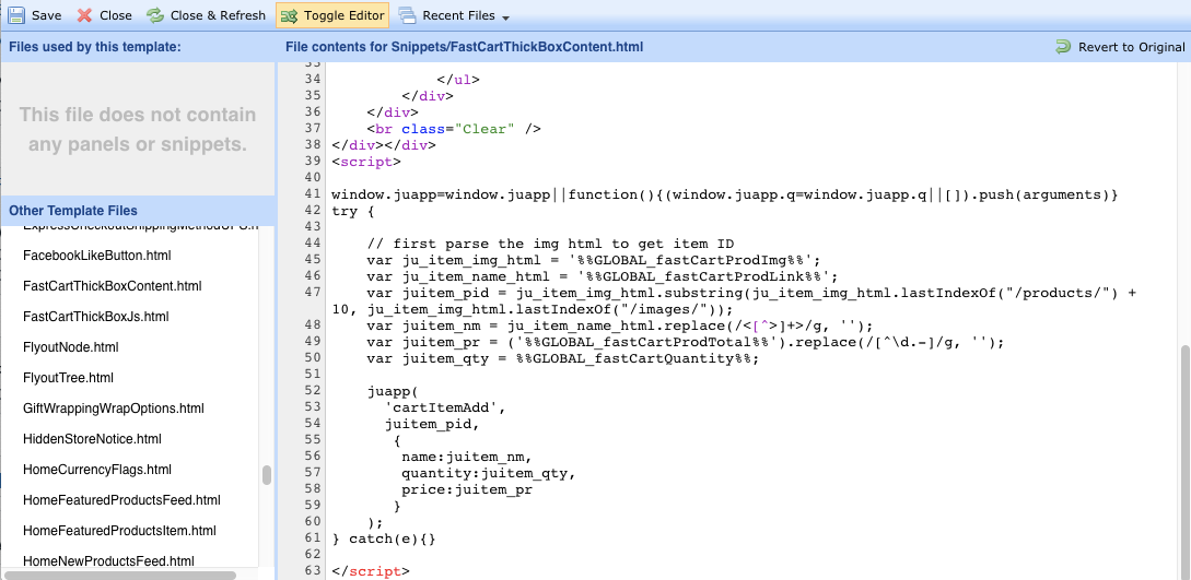 Other template files