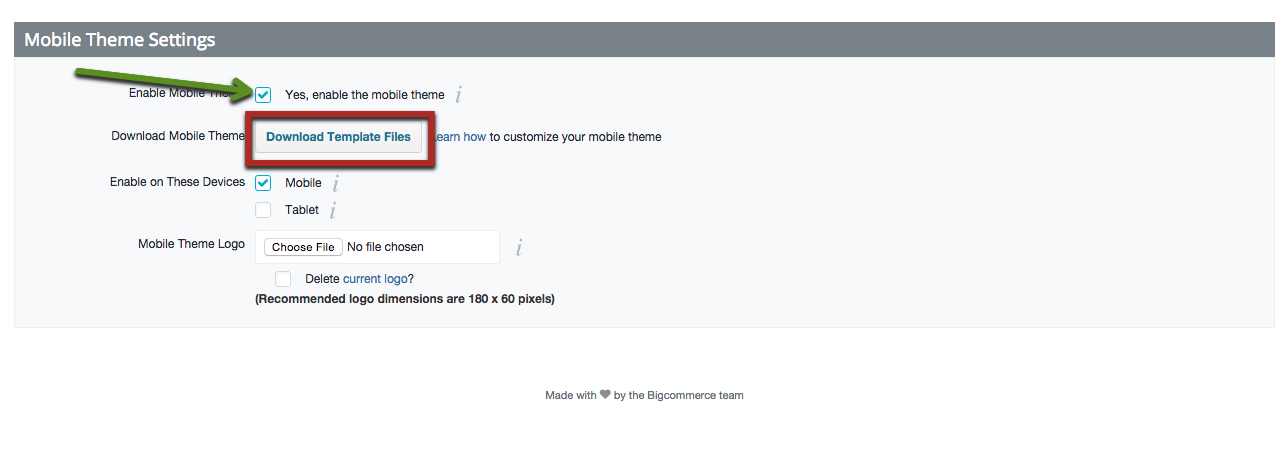 click download template files