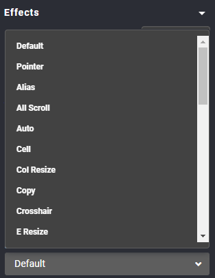 cursor options